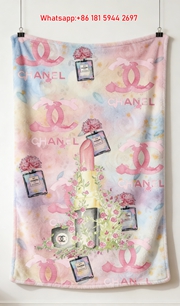 Chanel Flannel Throw Blanket Vintage Perfume & Fashion Art Print IMG_7340